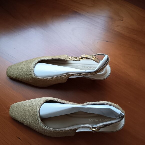 Animal Hair Slingback Mules in Fall 2025 Toasted Tan - Picture 3 of 8